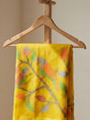 Indiehaat | Pure Muslin Silk Jamdani Sequin Saree Yellow