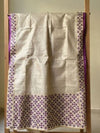 Indiehaat | Silkmark Tussar Silk Embroidery Saree Beige