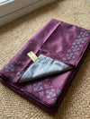Indiehaat | Silkmark Tussar Silk Embroidery Saree Wine