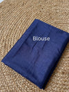Indiehaat | Silkmark Tussar Silk Meenakari Saree Blue