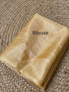Indiehaat | Silkmark Tussar Silk Meenakari Saree Peach