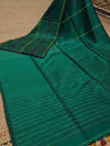 Indiehaat | Pure Cotton Embroidery Saree Green