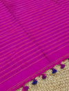 Indiehaat | Pure Cotton Embroidery Saree Pink