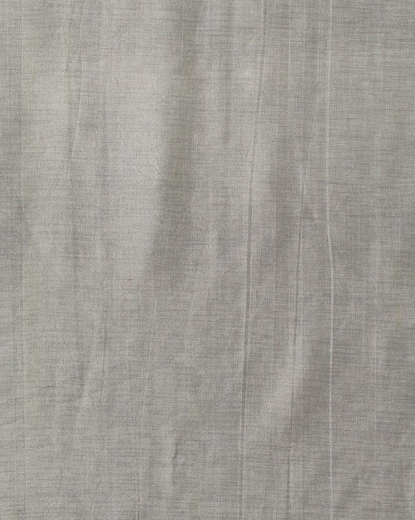 Indiehaat | Kashmiri Silk Printed Saree White & Green