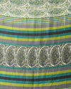 Indiehaat | Kashmiri Silk Printed Saree White & Green