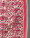 Indiehaat | Kashmiri Silk Printed Saree Red & White