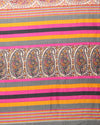 Indiehaat | Kashmiri Silk Printed Saree Red & Brown