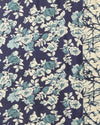 Indiehaat | Kashmiri Silk Printed Saree Navy Blue & Off-W