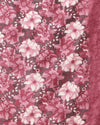 Indiehaat | Kashmiri Silk Printed Saree Maroon & Deep Pink