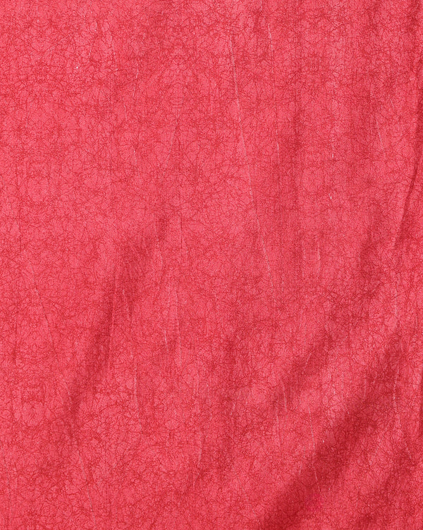Indiehaat | Kashmiri Silk Printed Saree Off-White & Red