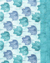 Indiehaat | Kashmiri Silk Printed Saree Light Blue & Teal