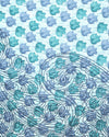 Indiehaat | Kashmiri Silk Printed Saree Light Blue & Teal