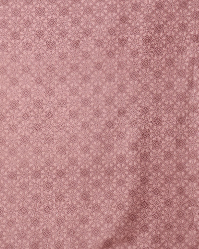 Indiehaat | Kashmiri Silk Printed Saree Dusty Rose & Mute