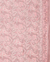 Indiehaat | Kashmiri Silk Printed Saree Dusty Rose & Mute