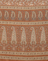 Indiehaat | Kashmiri Silk Printed Saree Brown & Bronze