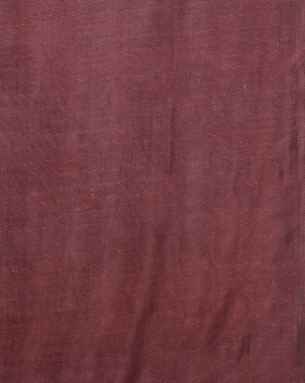 Indiehaat | Kashmiri Silk Printed Saree Maroon & Burgundy