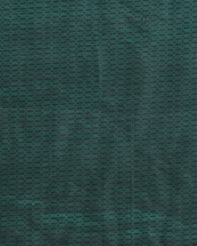 Indiehaat | Kashmiri Silk Printed Saree Forest Green & Gold