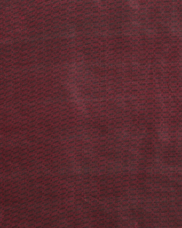 Indiehaat | Kashmiri Silk Printed Saree Dark Brown & Tan