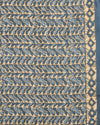 Indiehaat | Kashmiri Silk Printed Saree Dark Blue & Tan