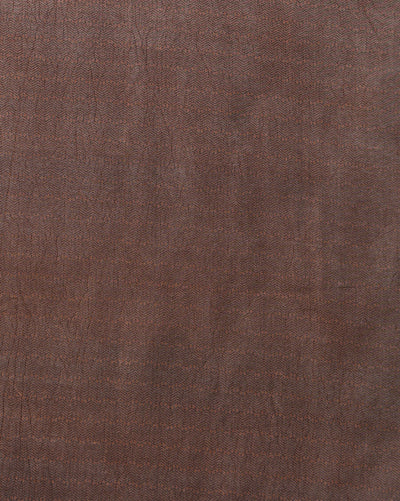 Indiehaat | Kashmiri Silk Printed Saree Dark Brown & Ligh