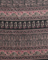 Indiehaat | Kashmiri Silk Printed Saree Black & Charcoal 