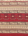 Indiehaat | Kashmiri Silk Printed Saree Beige & Maroon