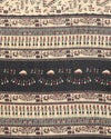 Indiehaat | Kashmiri Silk Printed Saree Beige & Black