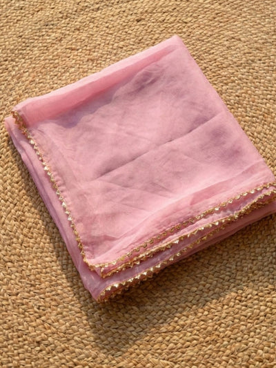 Indiehaat | Organza Silk Gota Patti Suit Set Pink
