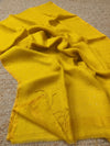 Indiehaat | Muslin Silk Jamdani Sequin Saree Yellow