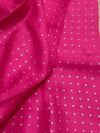 Indiehaat | Muslin Silk Jamdani Sequin Saree Pink