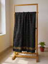 Indiehaat | Muslin Silk Jamdani Sequin Saree Black