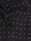 Indiehaat | Muslin Silk Jamdani Sequin Saree Black