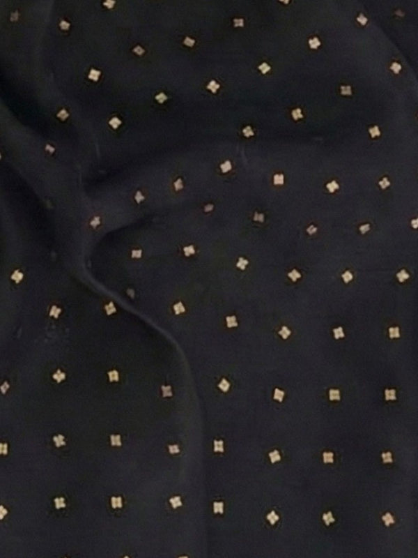 Indiehaat | Muslin Silk Jamdani Sequin Saree Black
