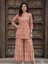 Indiehaat | Blockprinted Cotton Co-Ord Set Red
