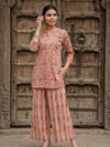 Indiehaat | Blockprinted Cotton Co-Ord Set Red
