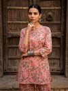 Indiehaat | Blockprinted Cotton Co-Ord Set Peach