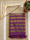 Indiehaat | Pure Cotton Zari Anchal Saree Purple