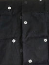 Indiehaat | Noil Kota Cotton Embroidery Saree Black