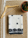 Indiehaat | Noil Kota Cotton Embroidery Saree White