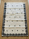 Indiehaat | Noil Kota Cotton Embroidery Saree White