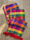 Indiehaat | Pure Handloom Mul Cotton Saree Multicolor