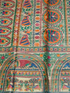 Indiehaat | Ghicha Tussar Madhubani Silk Saree Beige