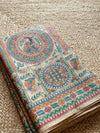 Indiehaat | Ghicha Tussar Madhubani Silk Saree Beige
