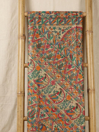 Rangira Silkmark Ghicha Tussar Silk Saree Linen Beige