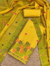 Indiehaat | Jamdani Cotton Suit Material Yellow