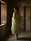 Indiehaat | Kota Doria Gota Patti Suit Green