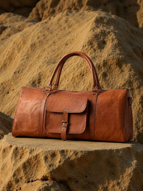 Indiehaat | Pure Leather Duffle Bag Rustic Brown