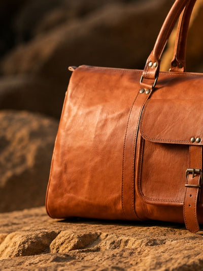Indiehaat | Pure Leather Duffle Bag Rustic Brown