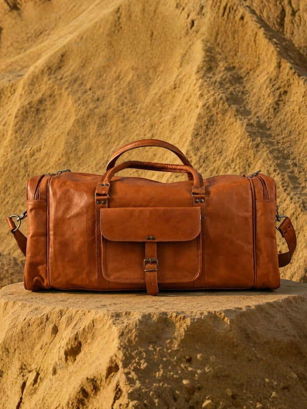 Indiehaat | Pure Leather Duffle Bag Heritage Brown
