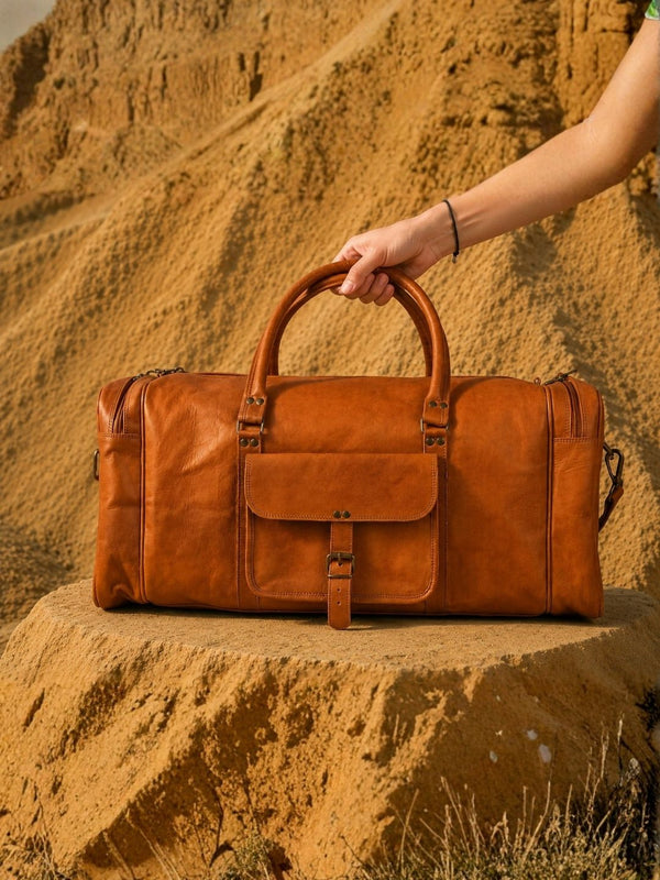 Indiehaat | Pure Leather Duffle Bag Heritage Brown
